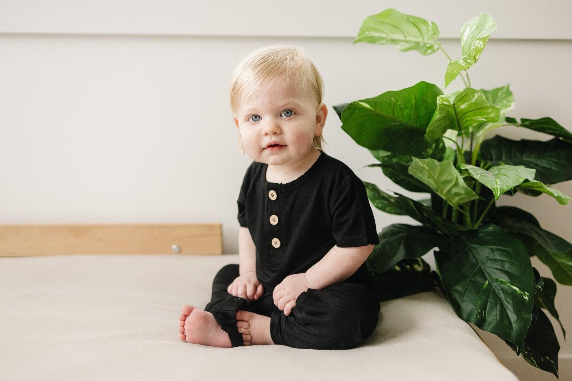 Bamboo Henley Romper - Little Joy Co.