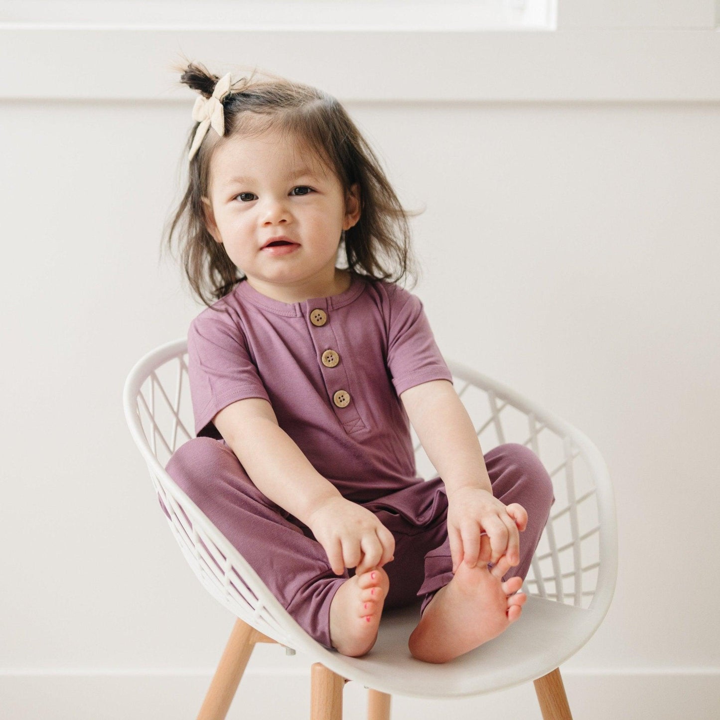 Bamboo Henley Romper - Little Joy Co.