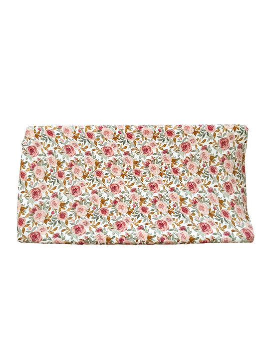 Bamboo Changing Pad Cover - Dusty Pink Floral