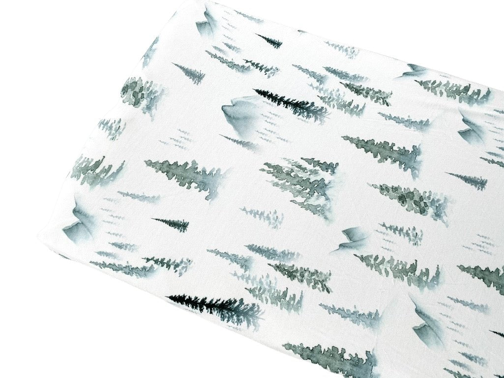 Bamboo Changing Pad Cover - Green Forest