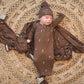 Bamboo Stretch Swaddle - Brown Lightning