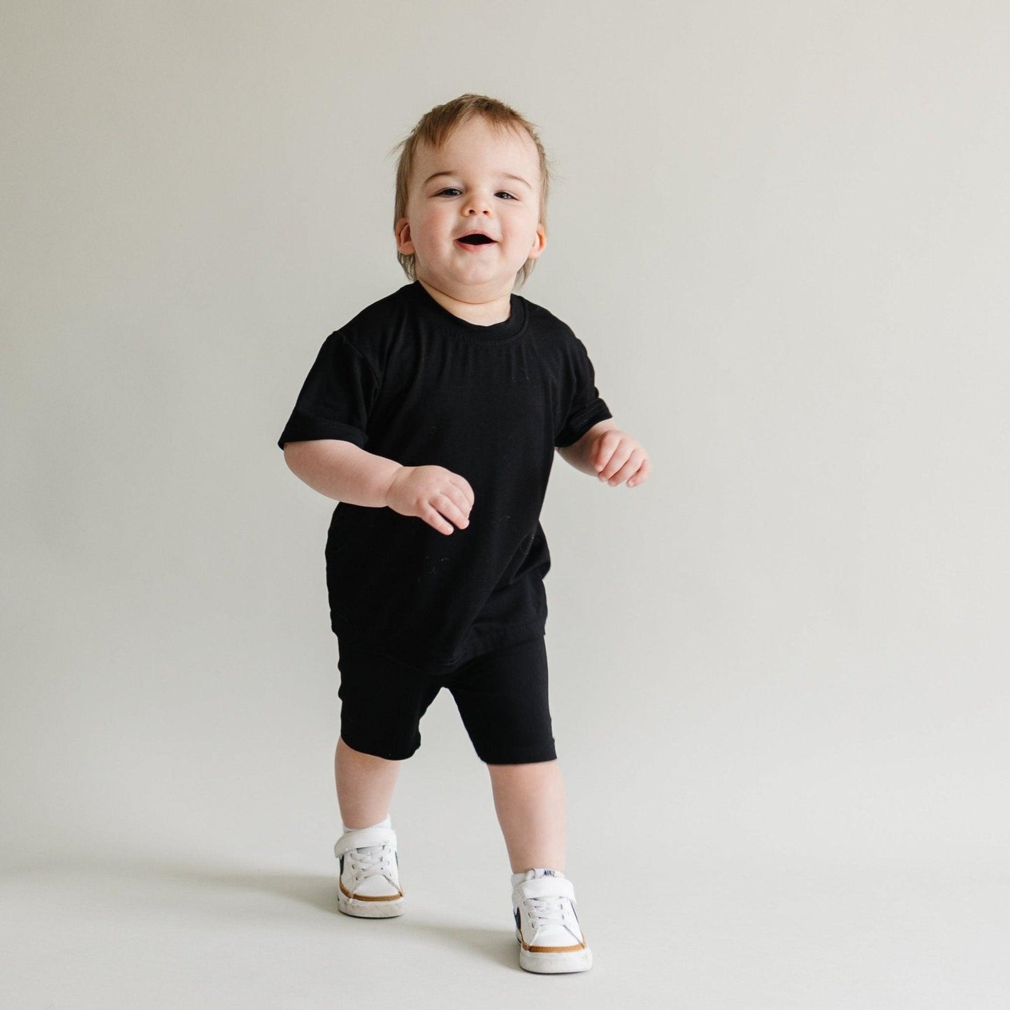 Bamboo Tee & Bike Shorts Set - Little Joy Co.