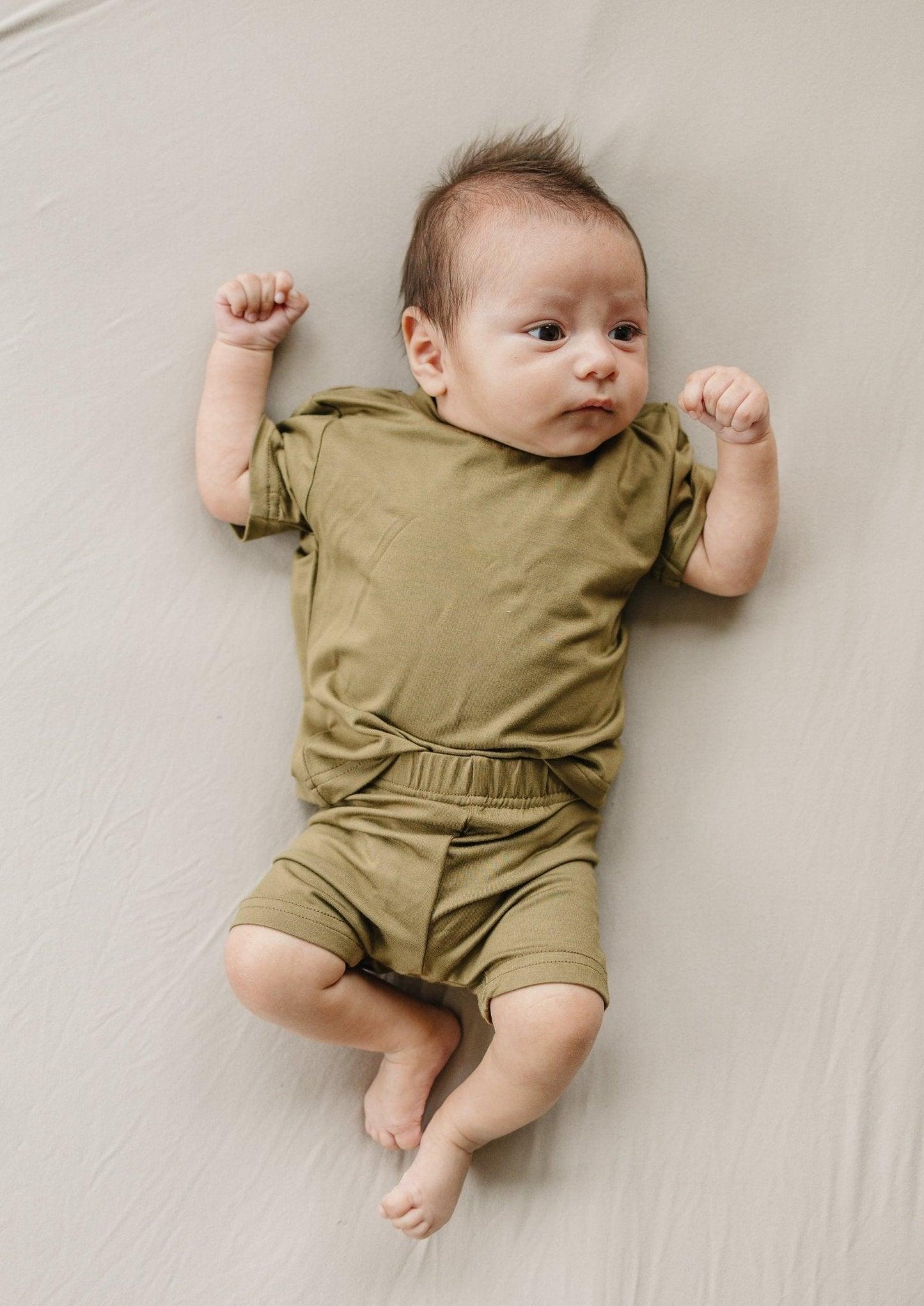 Bamboo Tee & Bike Shorts Set - Little Joy Co.