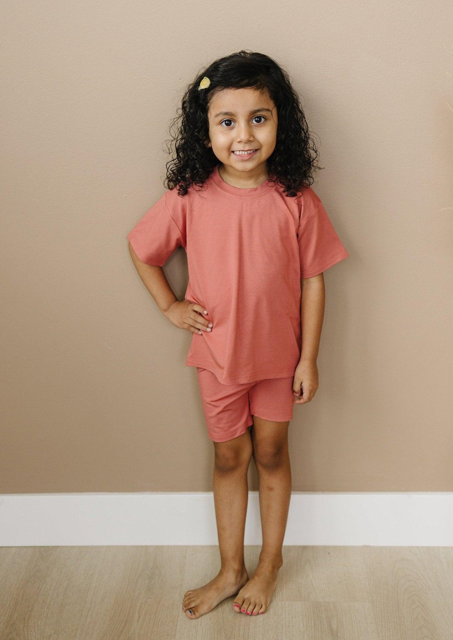 Bamboo Tee & Bike Shorts Set - Little Joy Co.