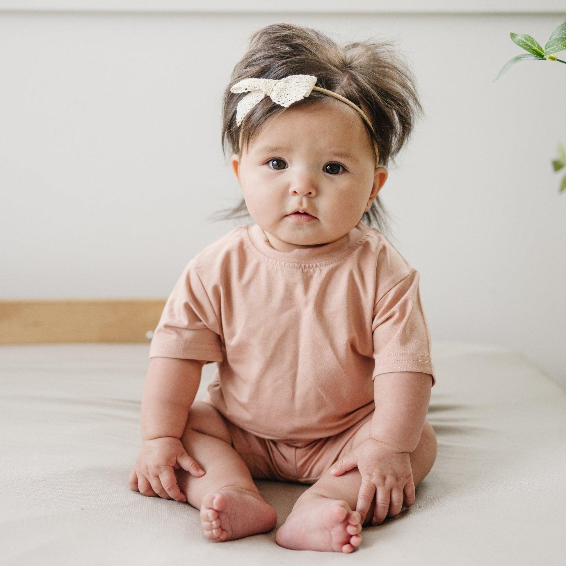 Bamboo Tee & Bike Shorts Set - Little Joy Co.