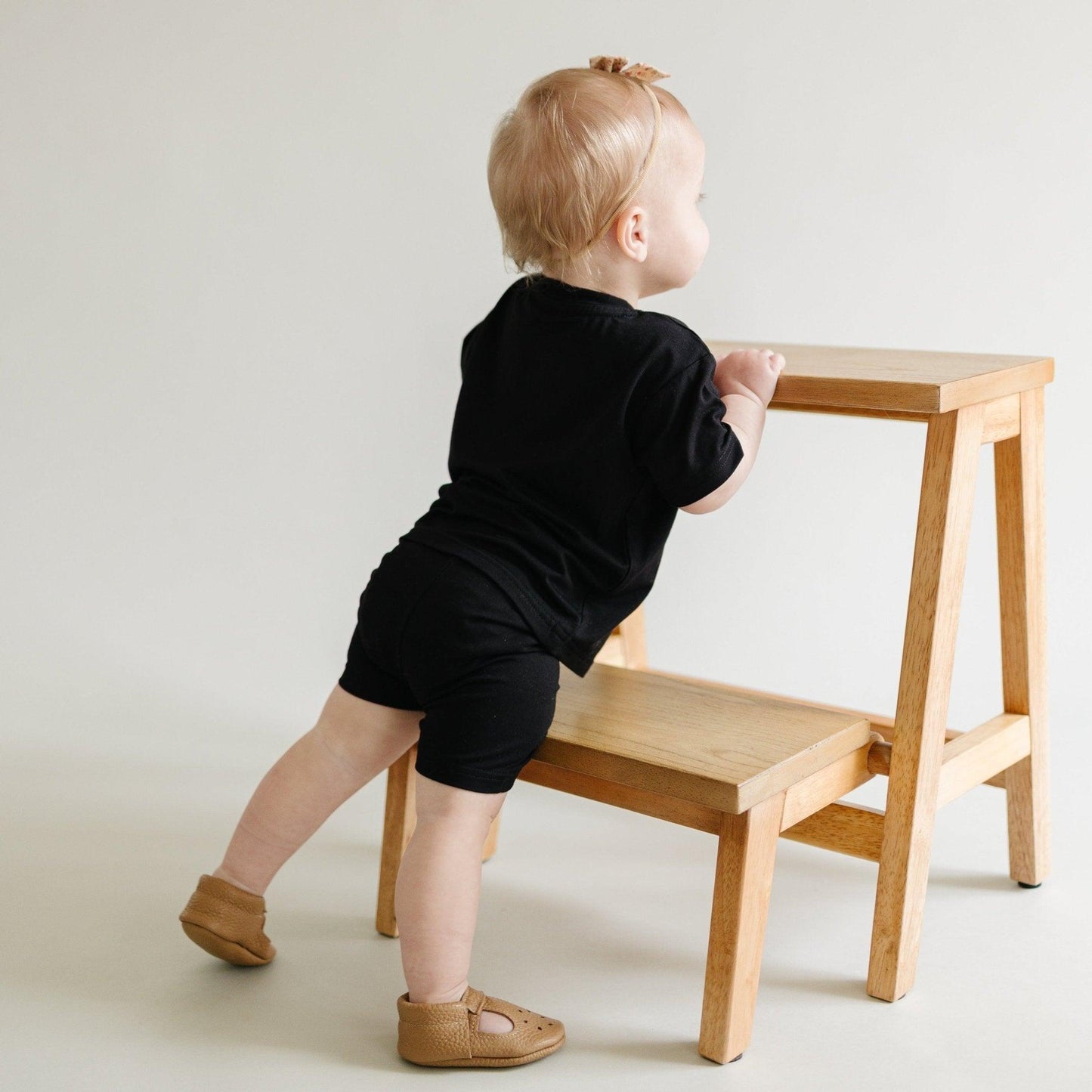 Bamboo Tee & Bike Shorts Set - Little Joy Co.