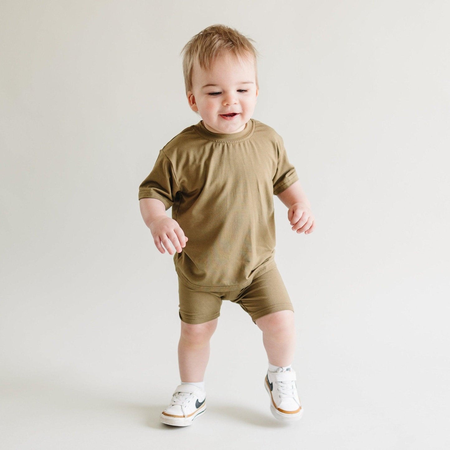 Bamboo Tee & Bike Shorts Set - Little Joy Co.