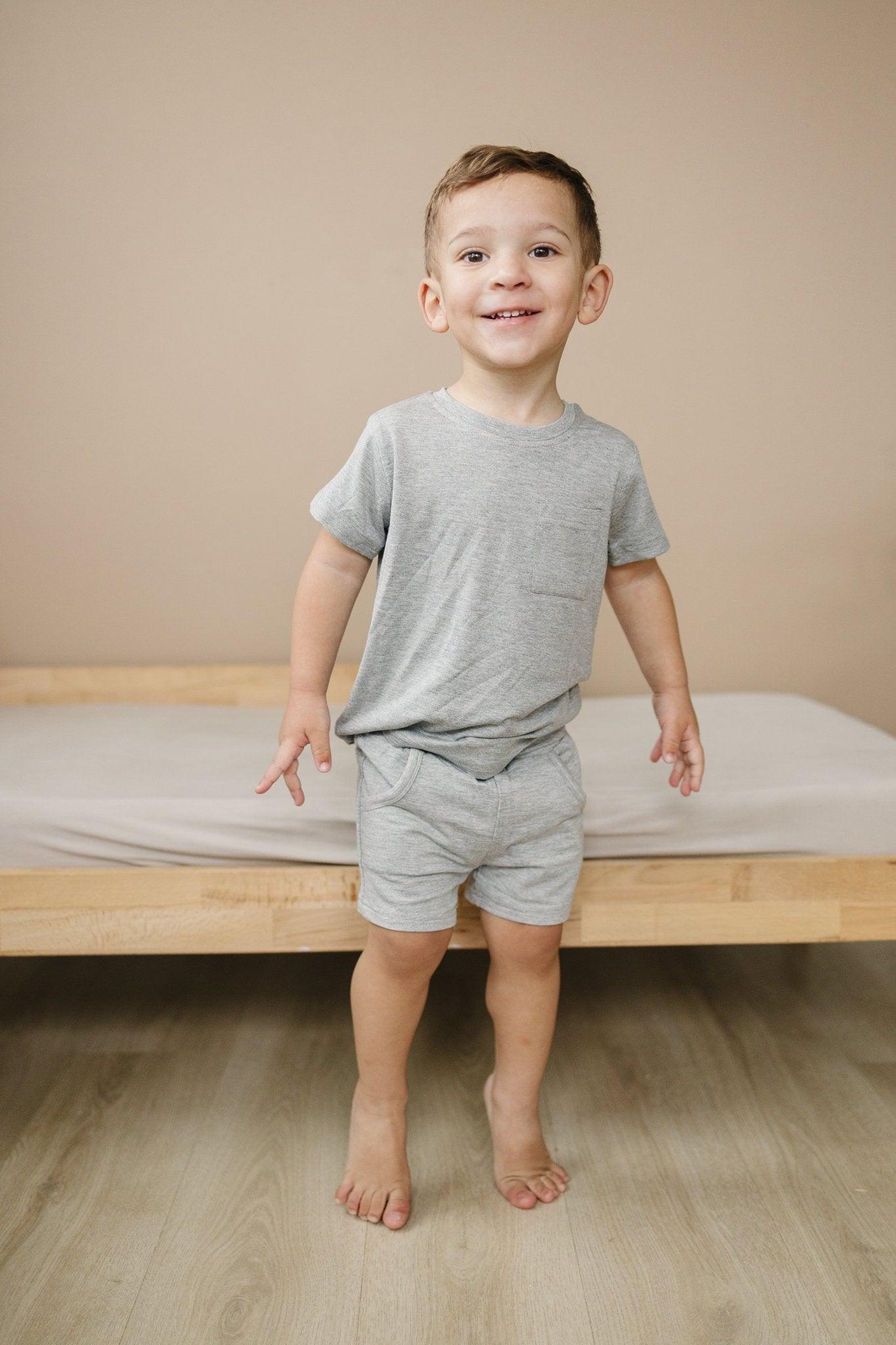 Bamboo Terry Drawstring Shorts - Little Joy Co.