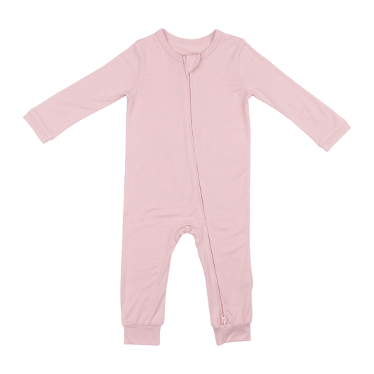 Larkspur Baby Zip Romper in Rose