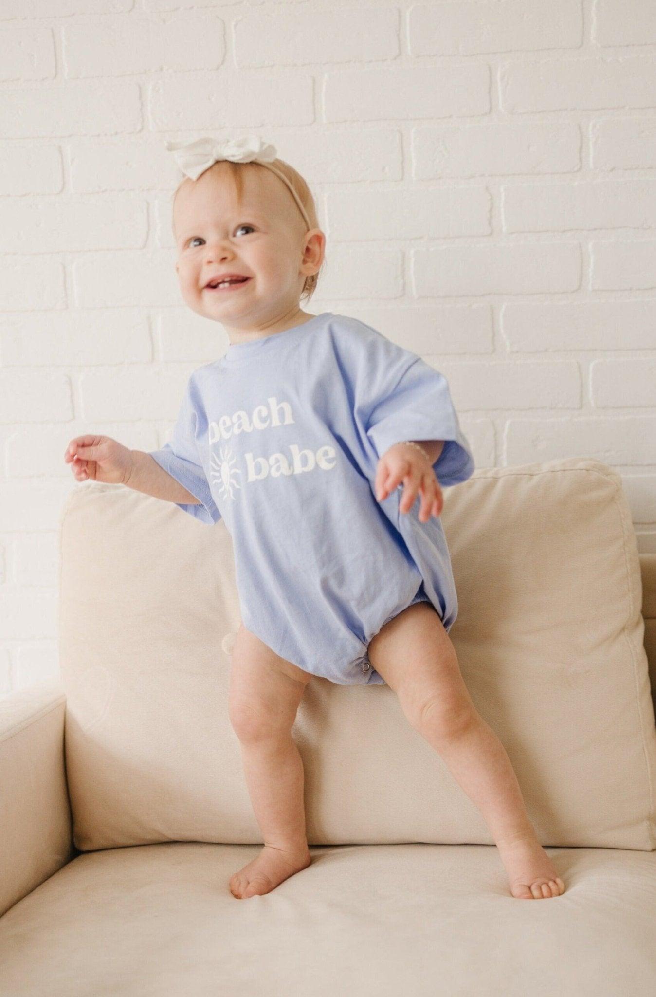 Beach Babe T - Shirt Romper - more colors - Little Joy Co.