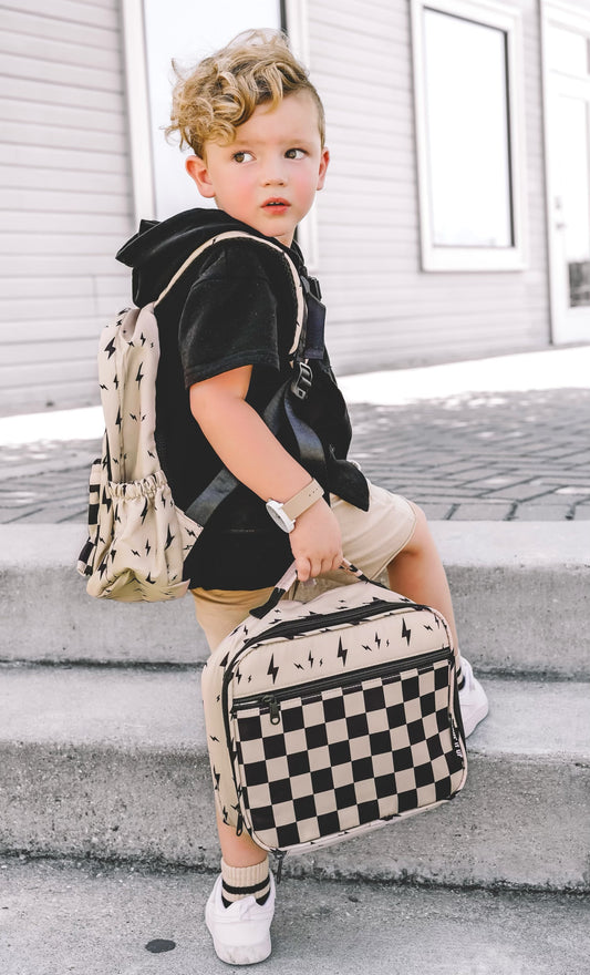 Beige Bolt Lunch Box