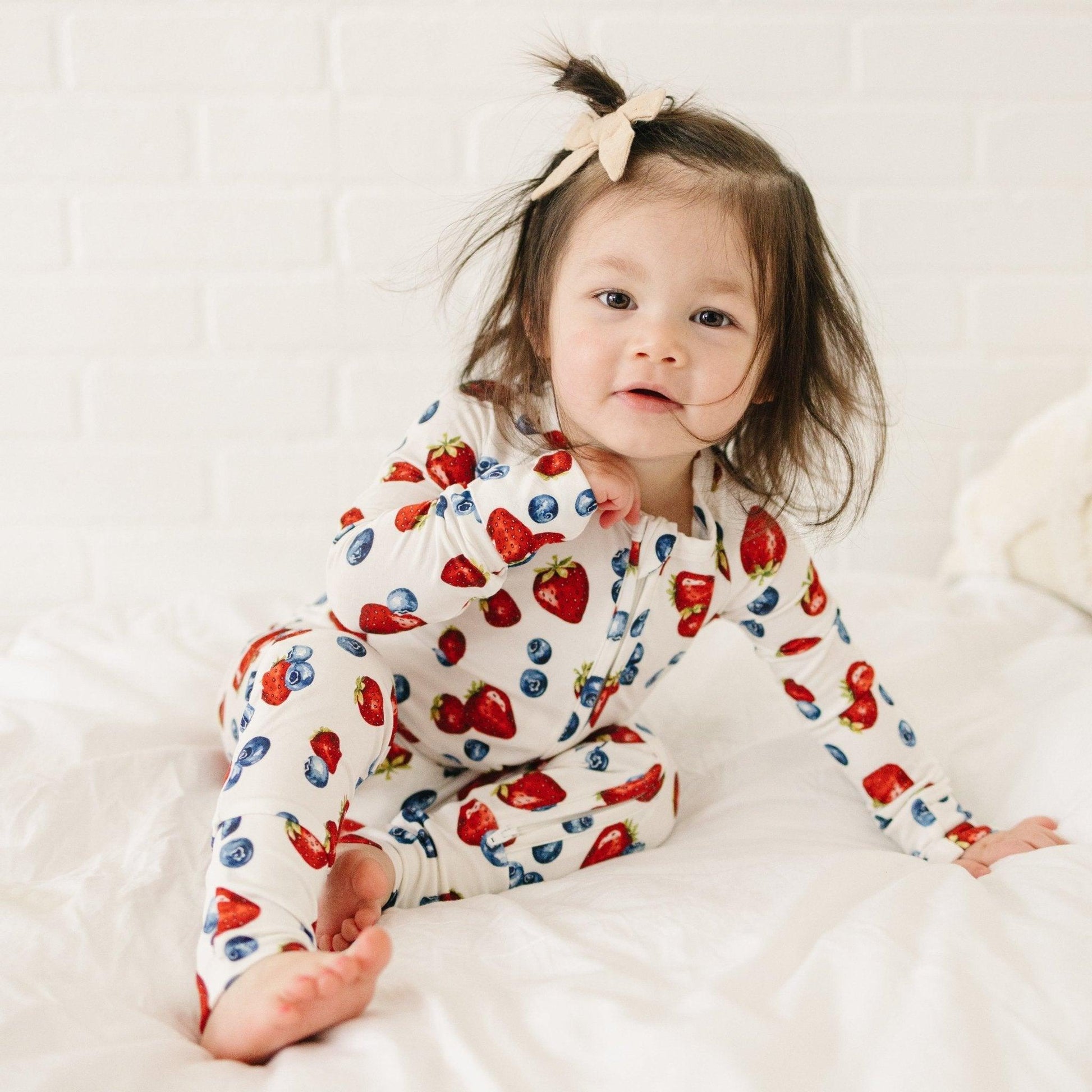 Berry Sweet Bamboo Zippy Romper - Little Joy Co.