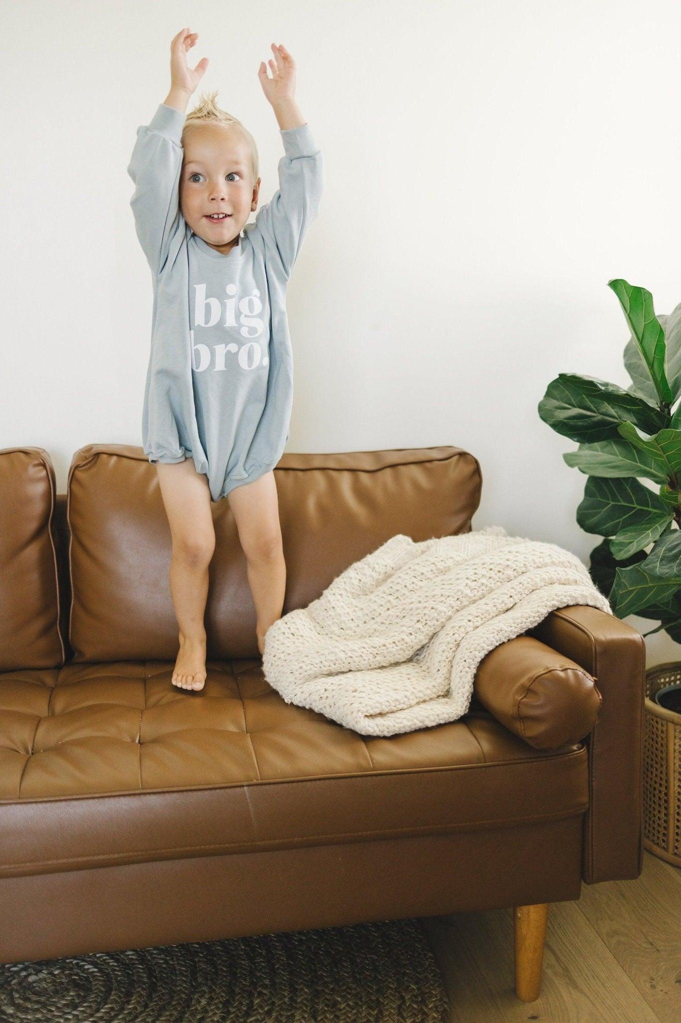 Big Bro Sweatshirt Romper - more colors - Little Joy Co.