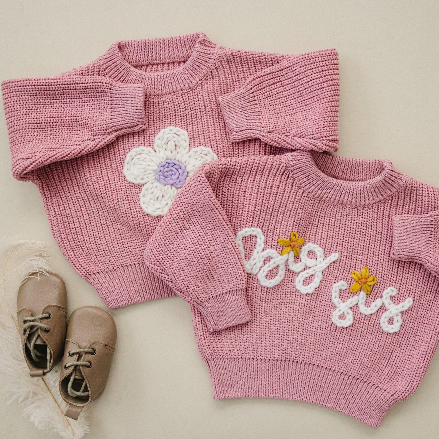 Big Sis Hand Embroidered Sweater - Little Joy Co.