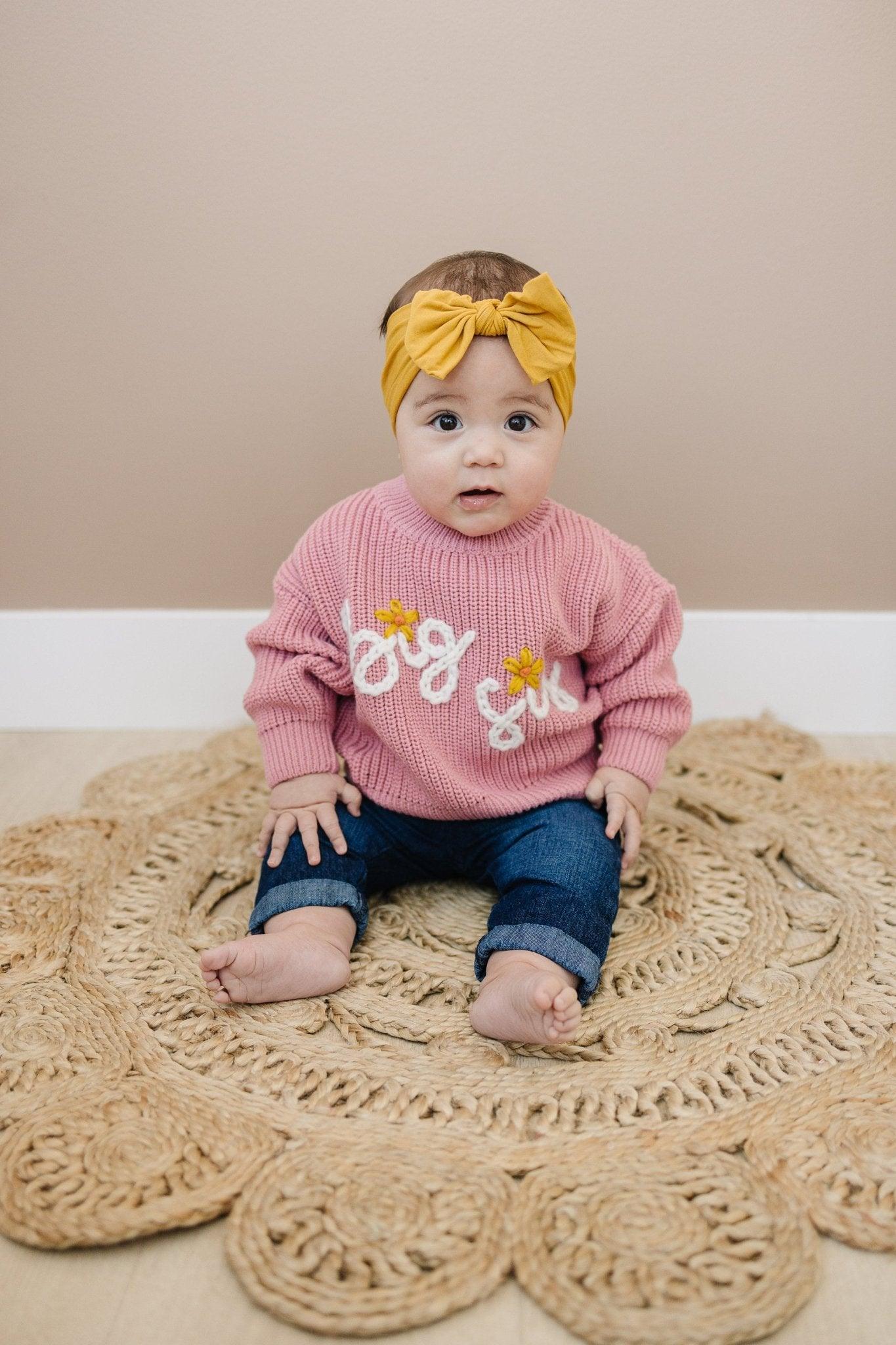 Big Sis Hand Embroidered Sweater - Little Joy Co.