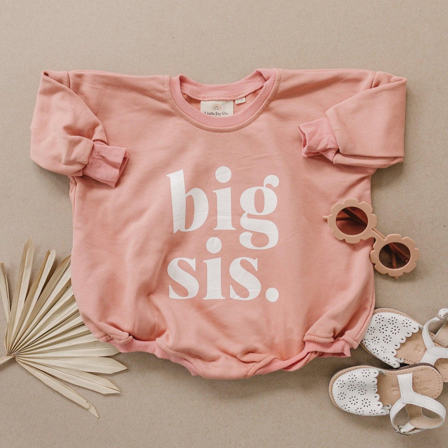 Big Sis Sweatshirt Romper - more colors - Little Joy Co.