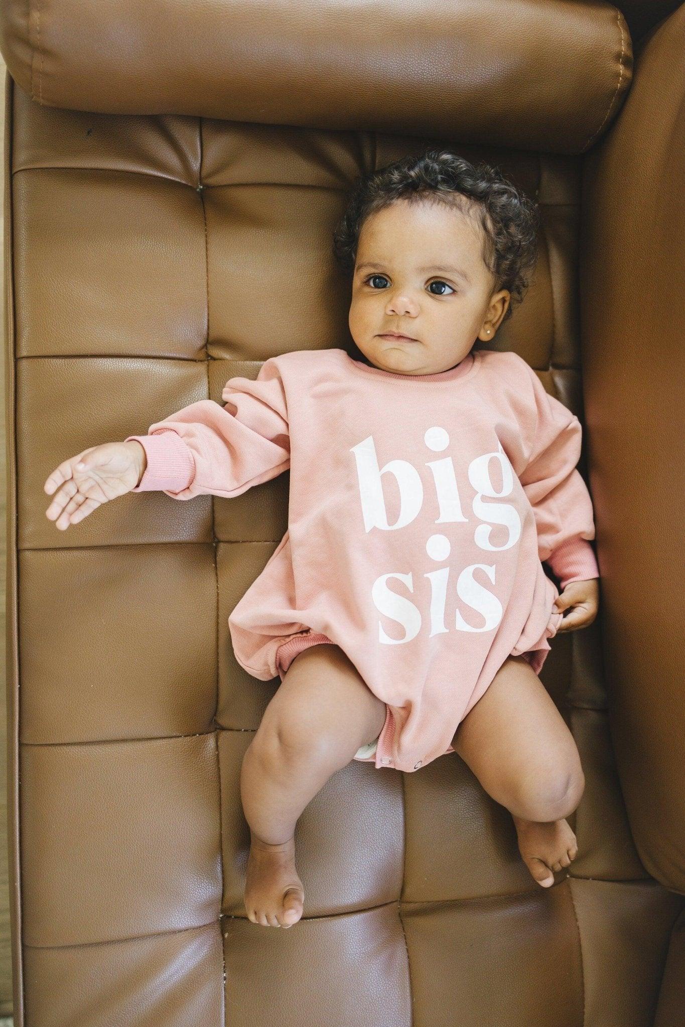 Big Sis Sweatshirt Romper - more colors - Little Joy Co.