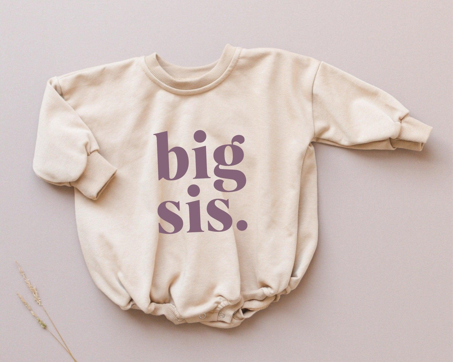 Big Sis Sweatshirt Romper - more colors - Little Joy Co.