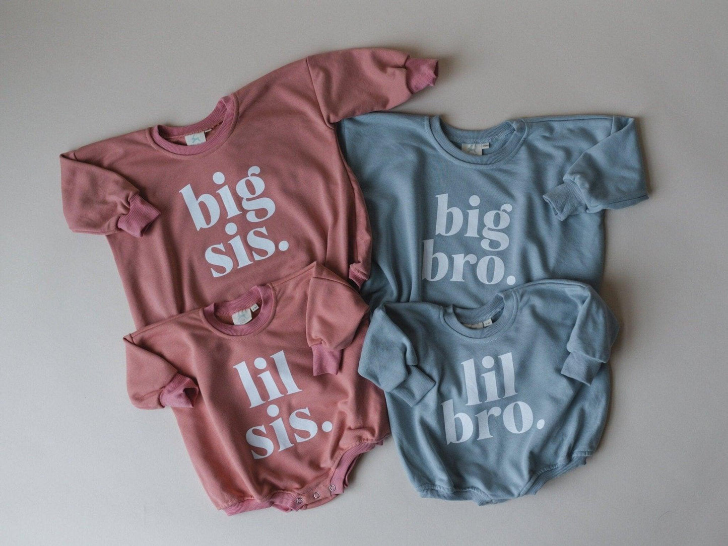 Big Sis Sweatshirt Romper - more colors - Little Joy Co.