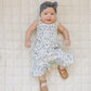 Blue Floral Linen Dress - Little Joy Co.