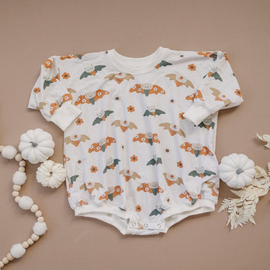 Boho Bats Bamboo Bubble Romper - Little Joy Co.