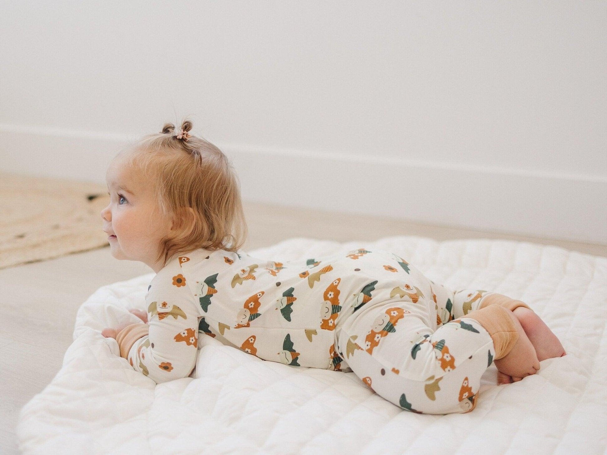 Boho Bats Bamboo Zippy Romper - Little Joy Co.