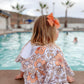 Boho Floral Beach Poncho - Little Joy Co.