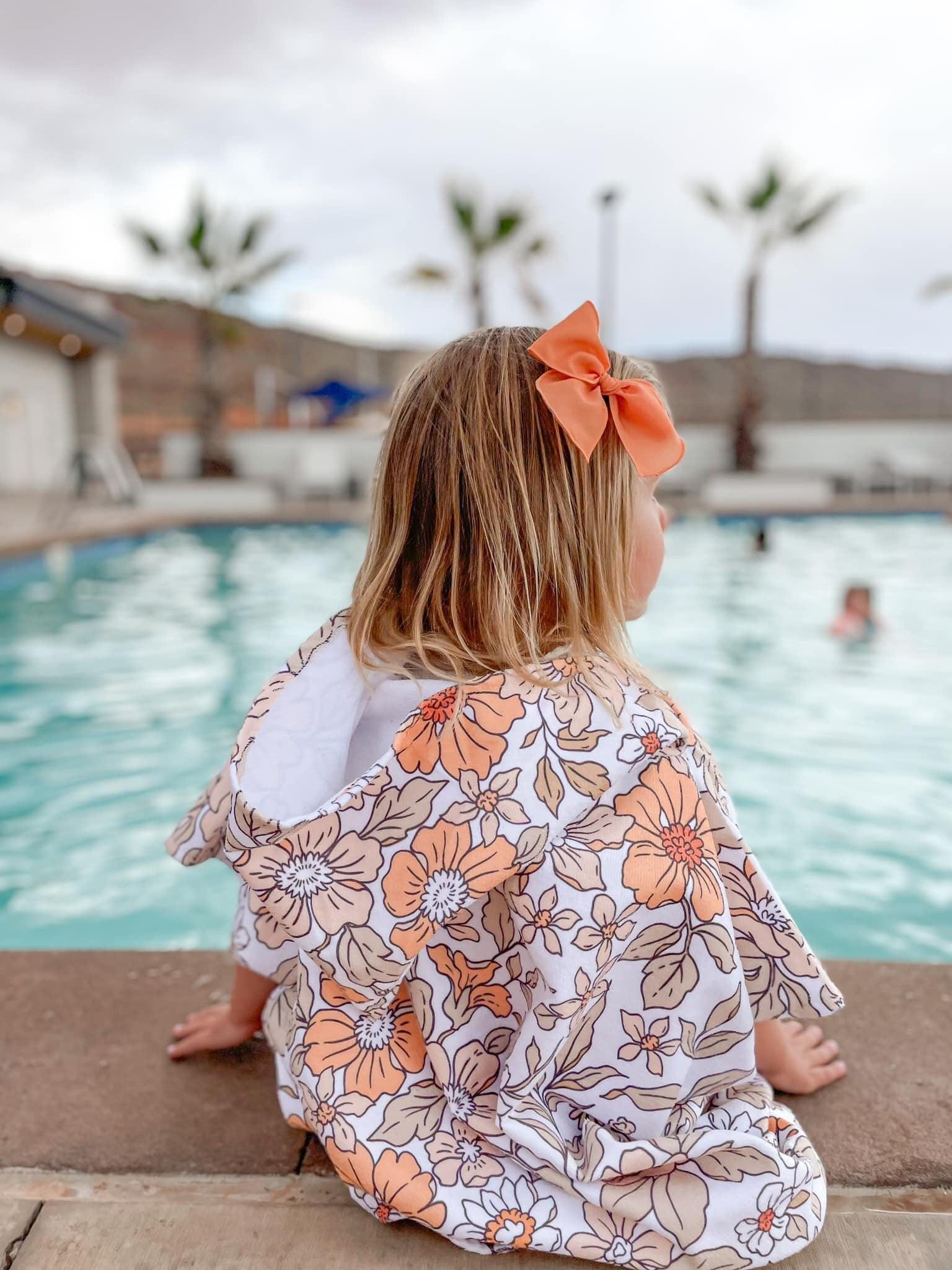 Boho Floral Beach Poncho - Little Joy Co.