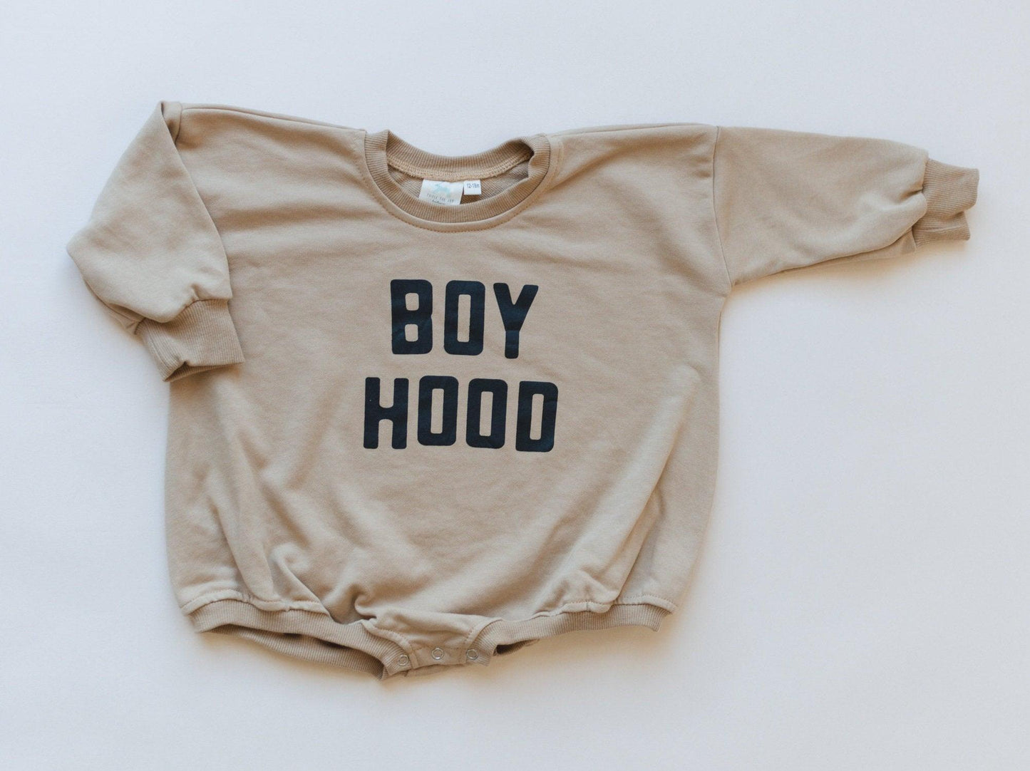 Boy Hood Sweatshirt Romper - more colors - Little Joy Co.