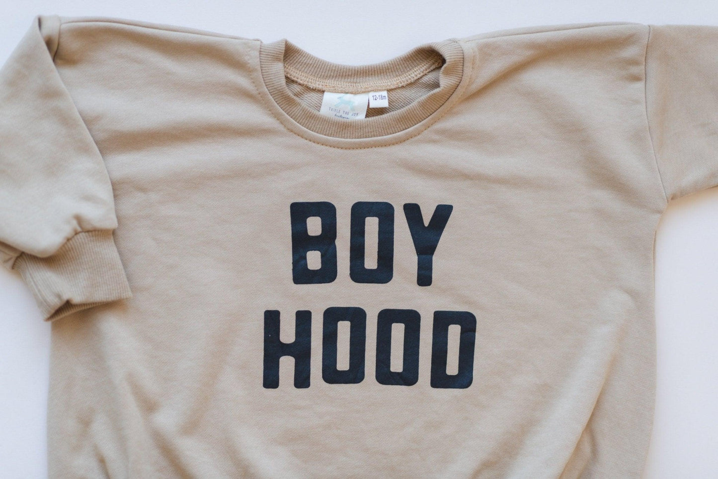 Boy Hood Sweatshirt Romper - more colors - Little Joy Co.