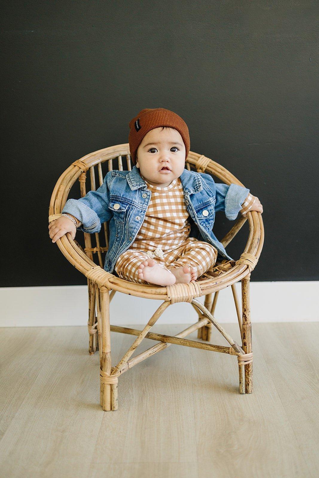 Brown Mebie Baby Beanie - Little Joy Co.