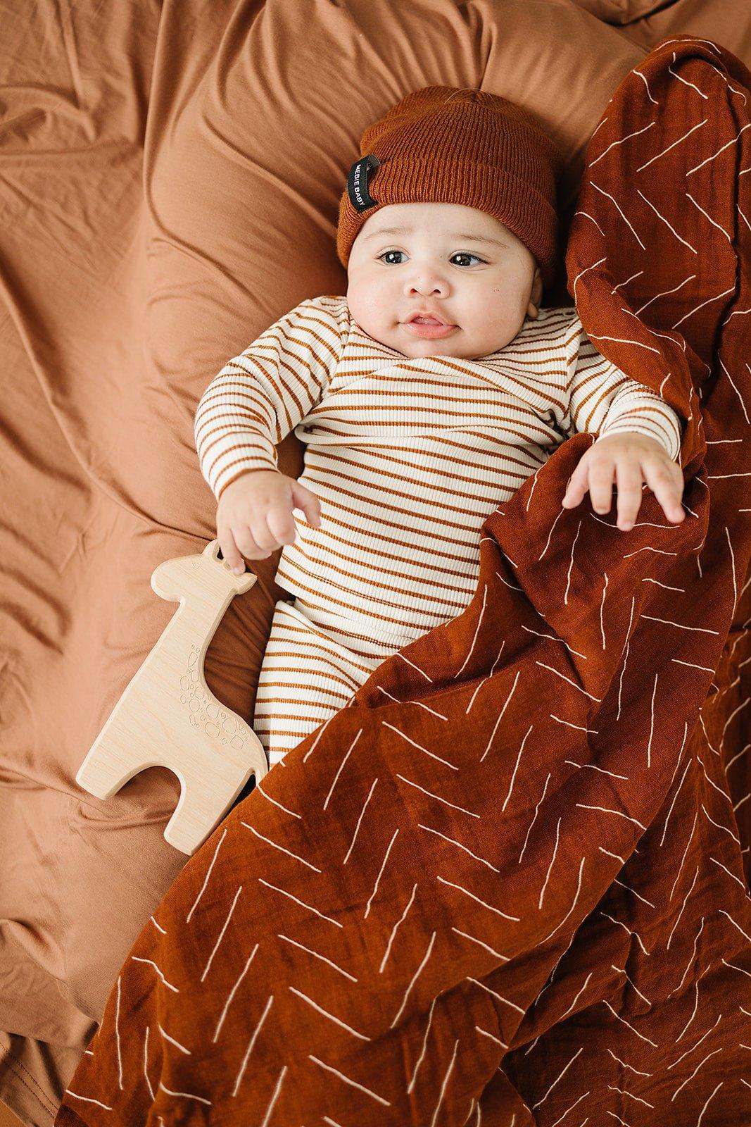 Brown Mebie Baby Beanie - Little Joy Co.