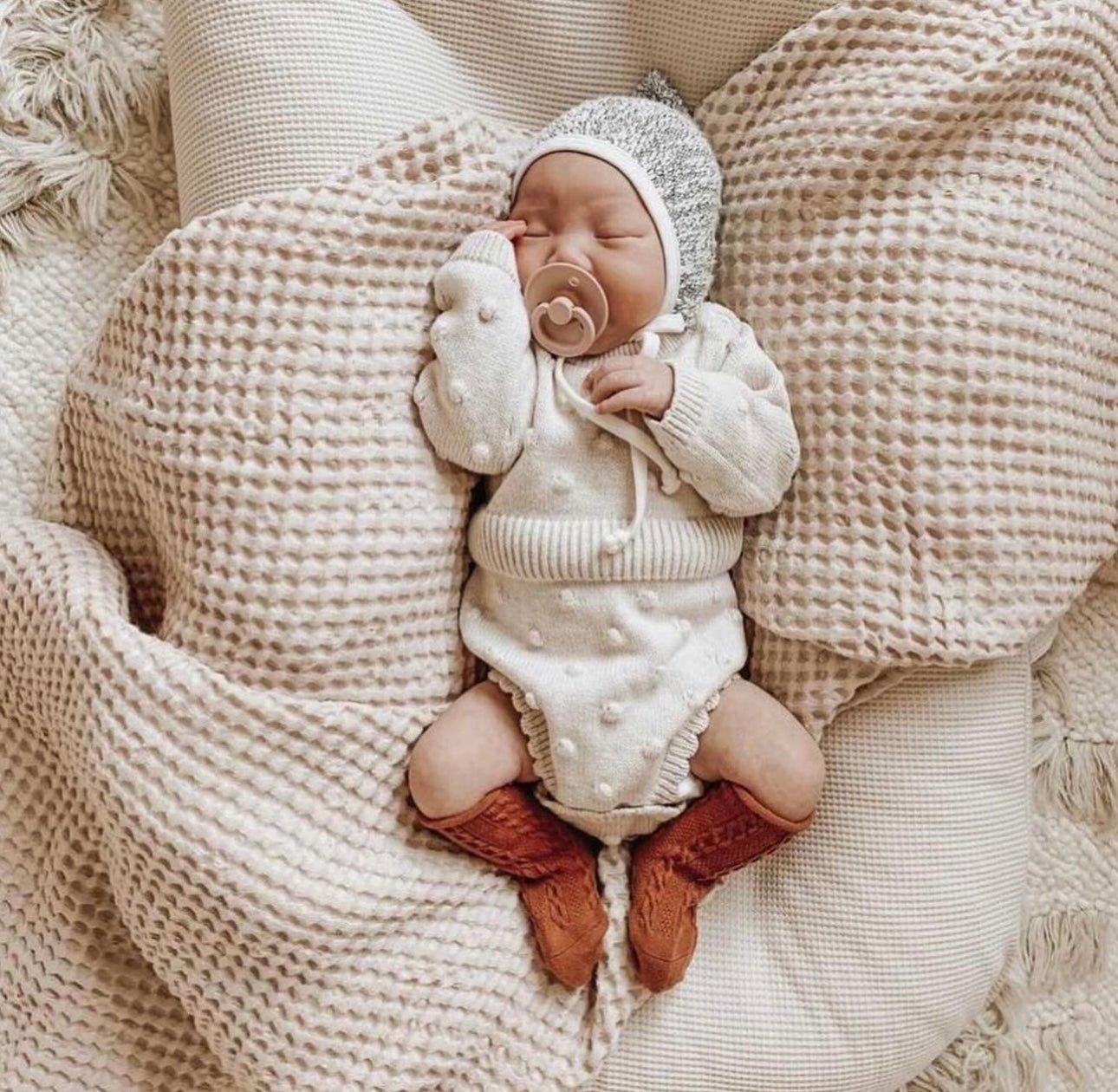 Burnt Orange Cable Knit Socks - Little Joy Co.