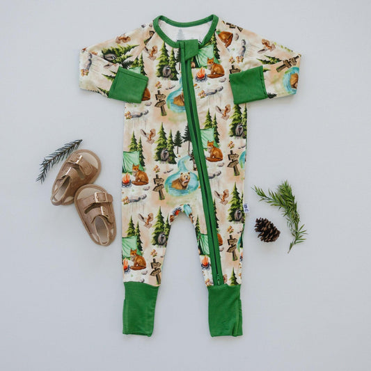 Camping Bamboo Zippy Romper - Little Joy Co.