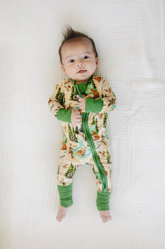 Camping Bamboo Zippy Romper - Little Joy Co.