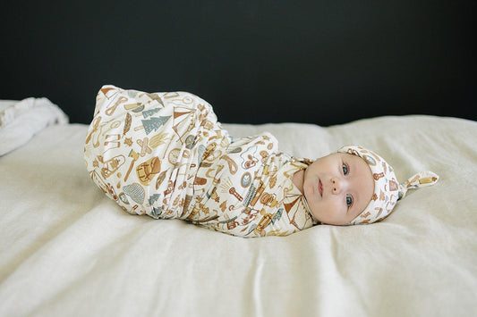 Camping Trip Bamboo Stretch Swaddle - Little Joy Co.