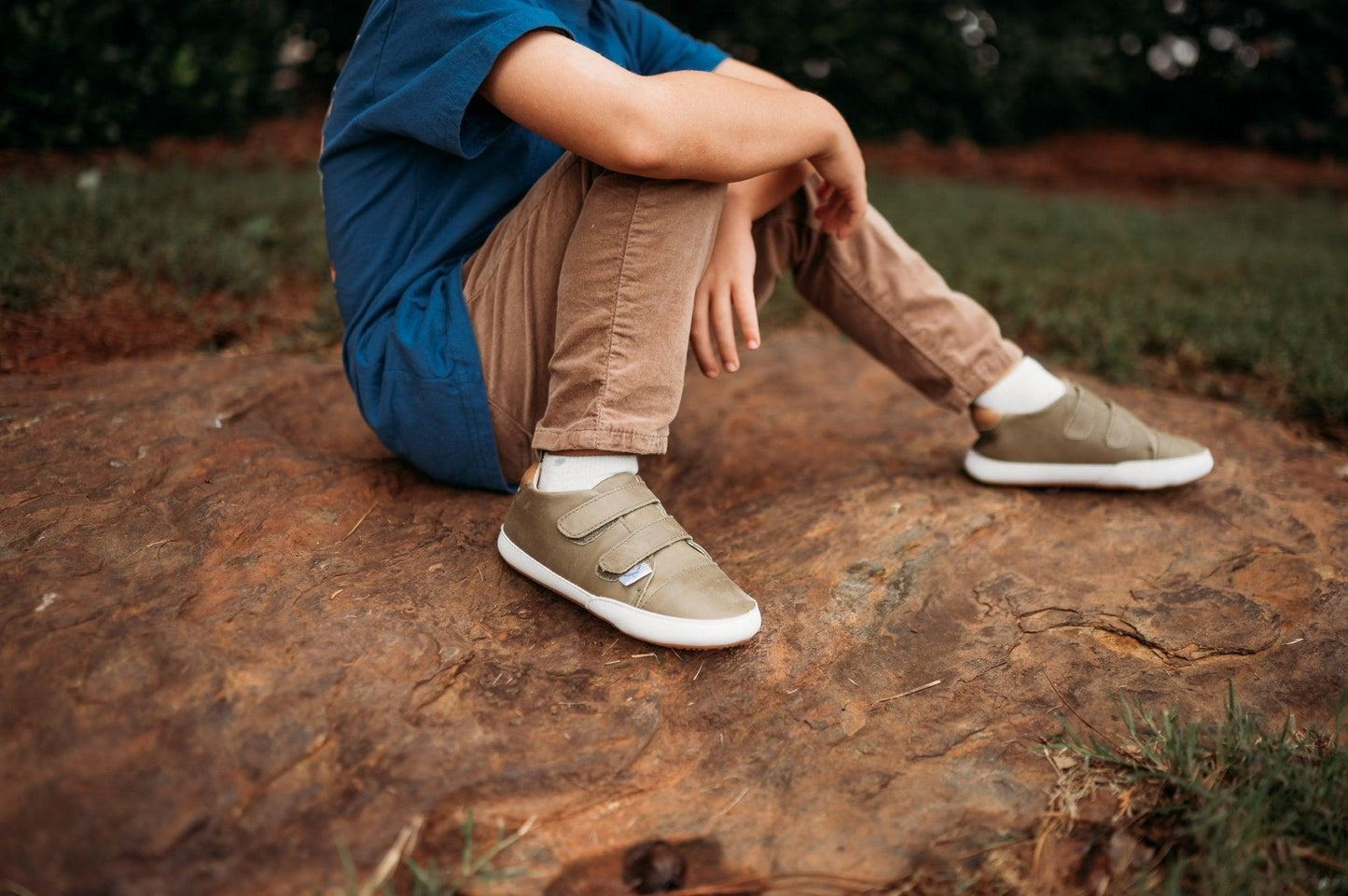 Casual Army Green Low Top {Premium Leather} - Little Joy Co.