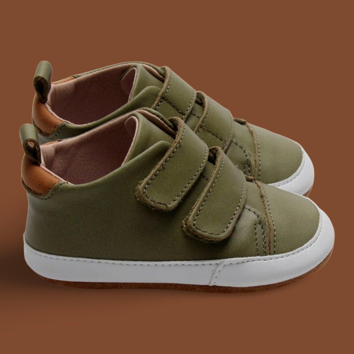 Casual Army Green Low Top {Premium Leather} - Little Joy Co.