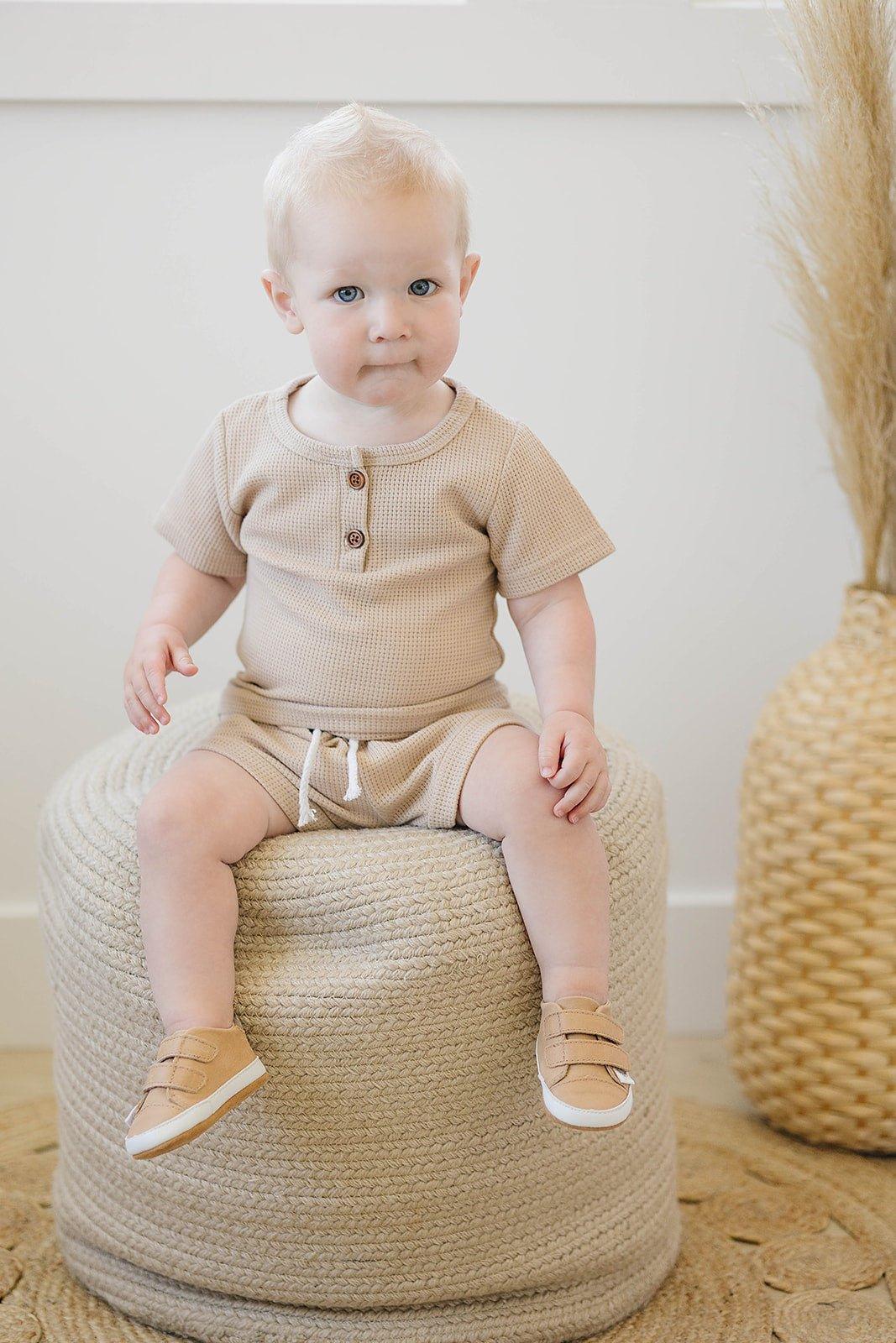 Casual Desert Sand Low Top {Premium Leather} - Little Joy Co.