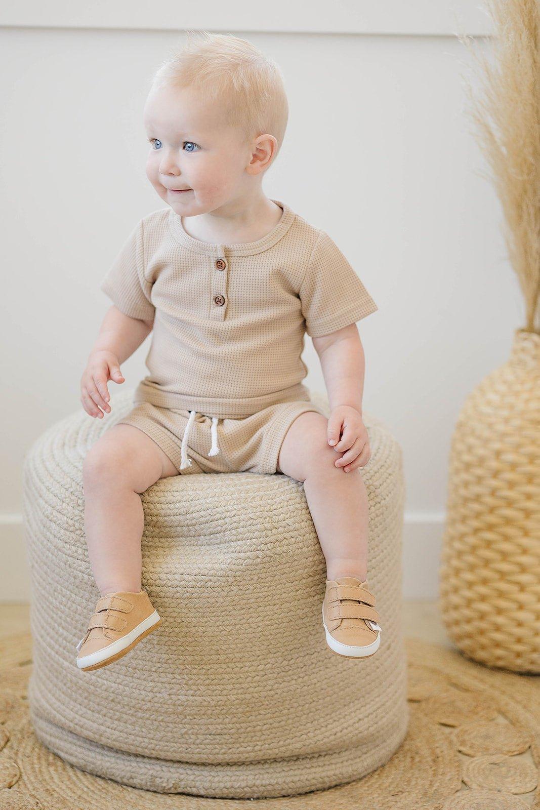 Casual Desert Sand Low Top {Premium Leather} - Little Joy Co.