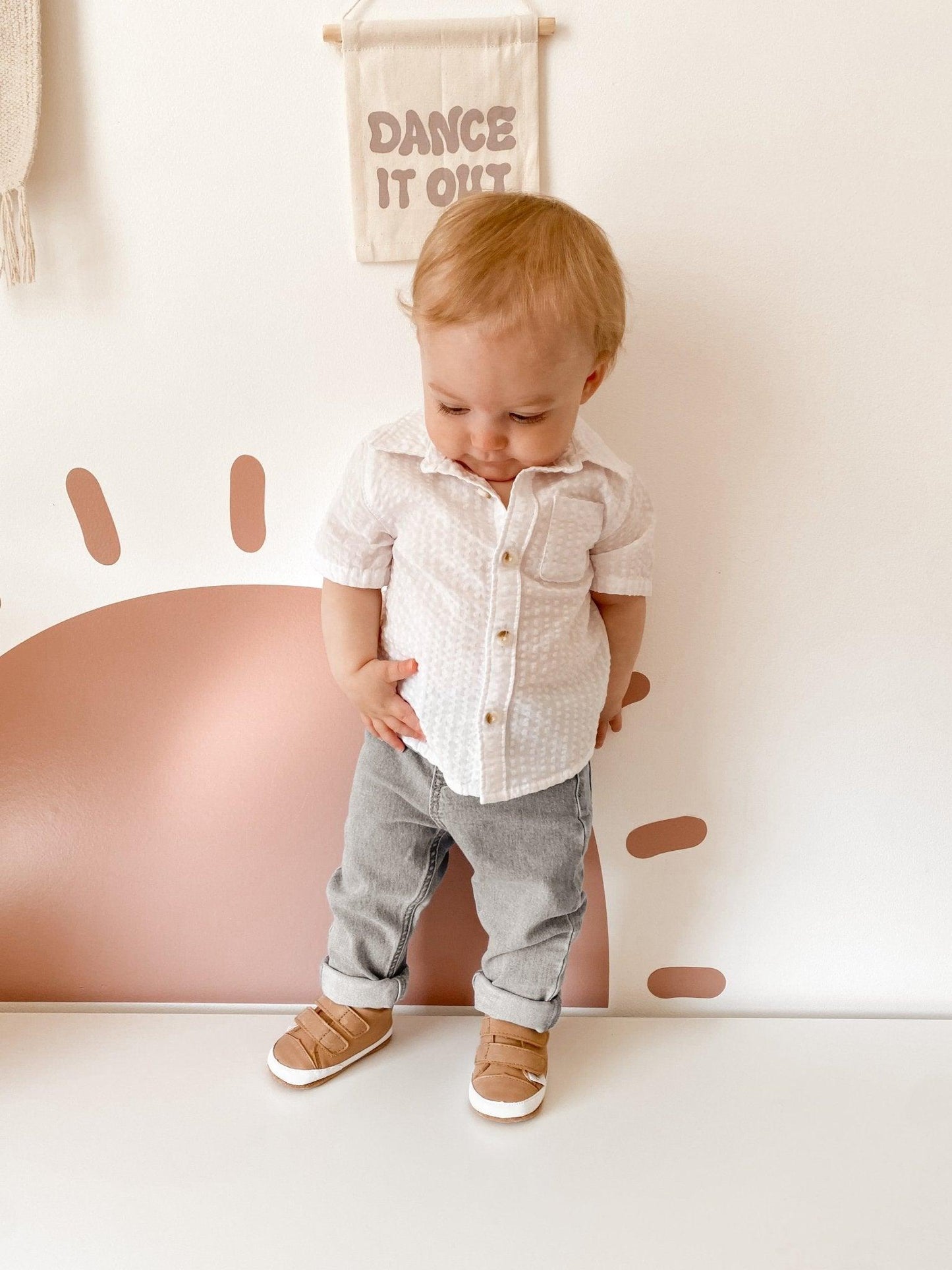 Casual Desert Sand Low Top {Premium Leather} - Little Joy Co.