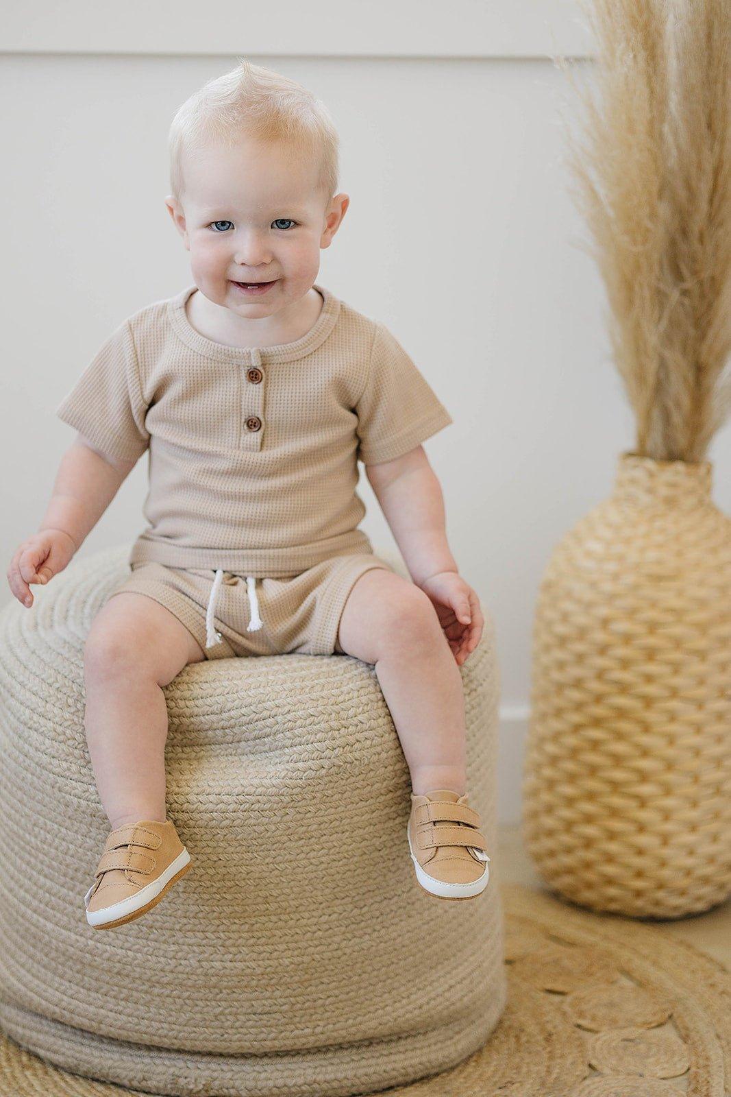 Casual Desert Sand Low Top {Premium Leather} - Little Joy Co.