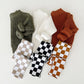 Checkered Leggings | Latte