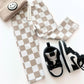 Checkered Leggings | Latte