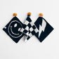 Checkered Plush Lovey | Black