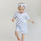 Checkered Headband | Blue