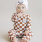 Checkered Smiley Lounge Set | Copper