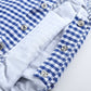 Classic Dark Blue Gingham Bubble Romper