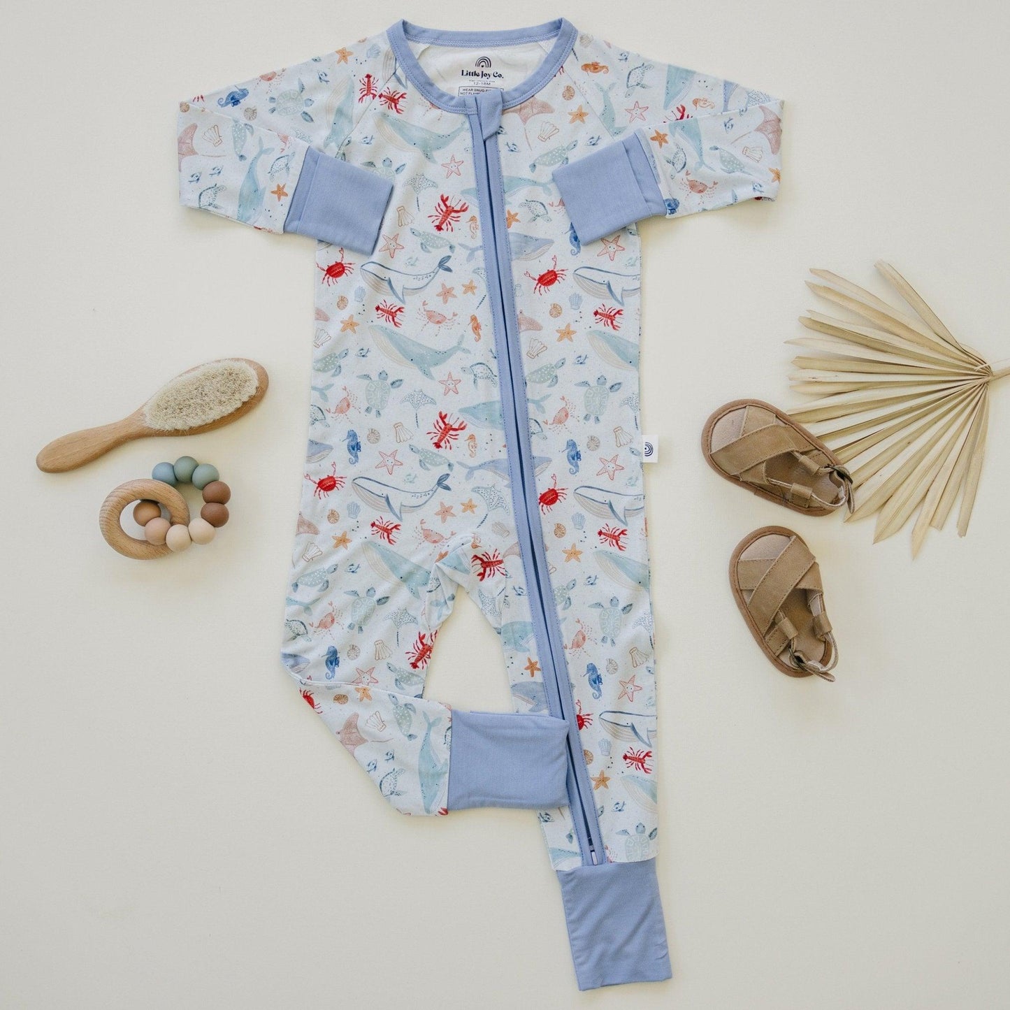 Coastal Cutie Modal Zippy Romper - Little Joy Co.