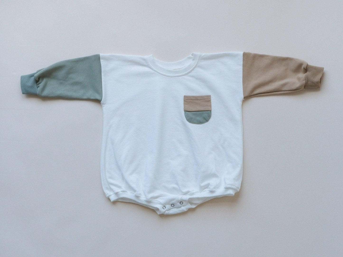 Colorblock Sweatshirt Romper - more colors - Little Joy Co.